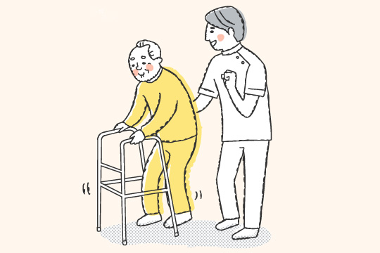歩行訓練のイラスト