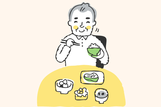 食事している人のイラスト