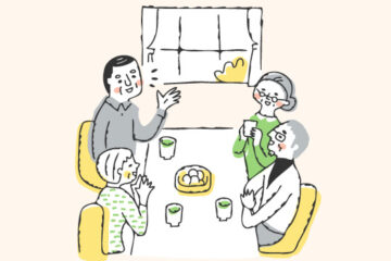 団欒のイラスト